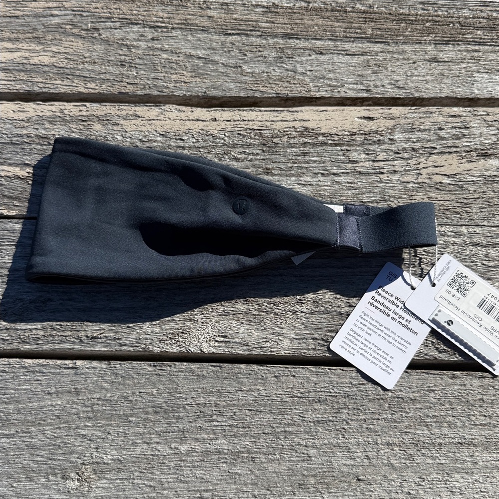 Lululemon Shale Blue Fleece Reversible Headband NWT